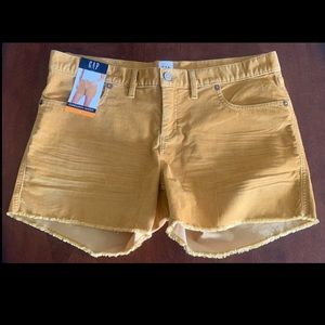 Gap Yellow Corduroy Shorts